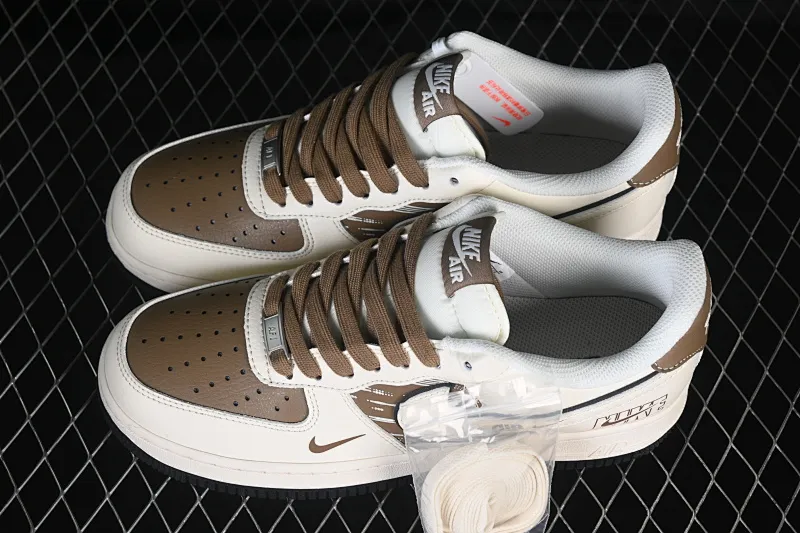 All Categories Nk Air Force 1 Air Force Series Nk Air Force 1 Low Air Force Low Nike Air Force 1'07 Low Joint Beige Brown High-end Customized Low-top Casual Shoes XD9314-618